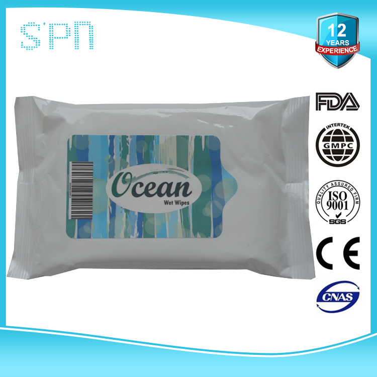 Special Nonwovens Non-Staining Flushable Widely and Conveniently Cleaning Disinfection Soft Wet Wipe with Printing