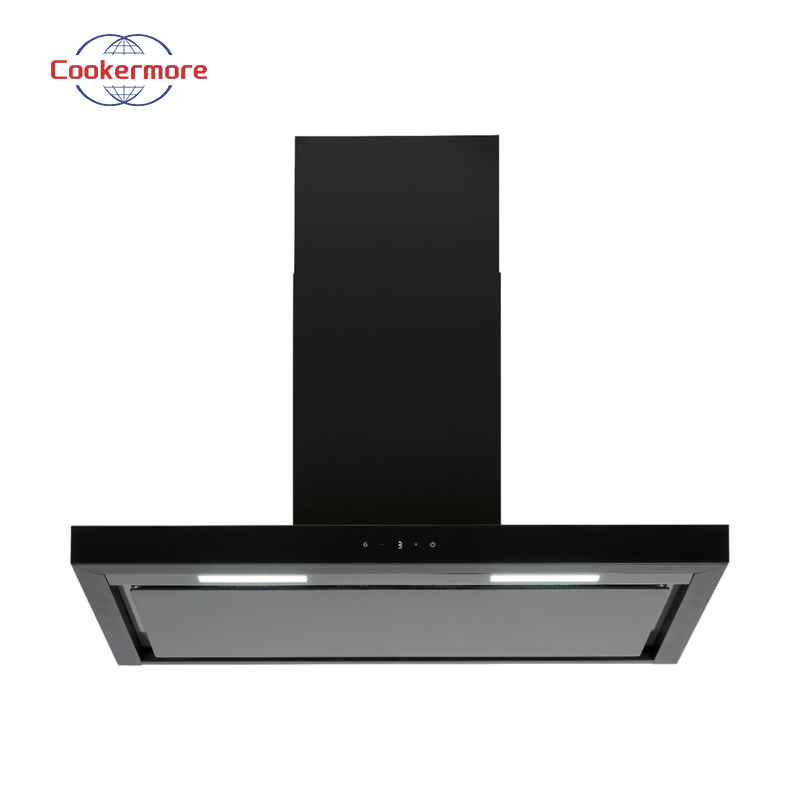 Wall Mounted Touch Panel T-Shape Stainless Steel Kitchen Appliances Range Hood