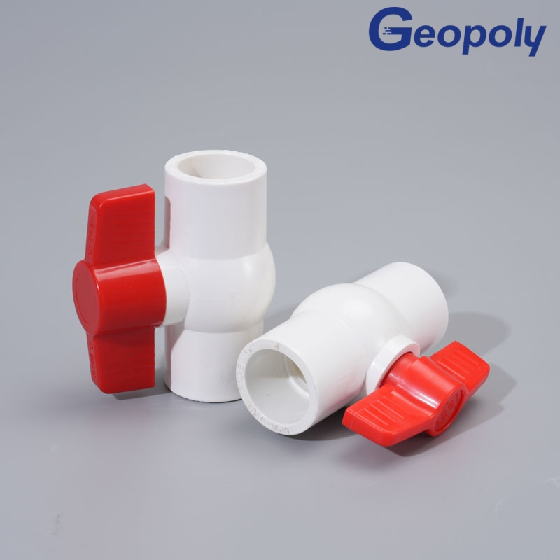 ASTM Grade PVC Socket Compact Ball Valve for Residential Water Line Control