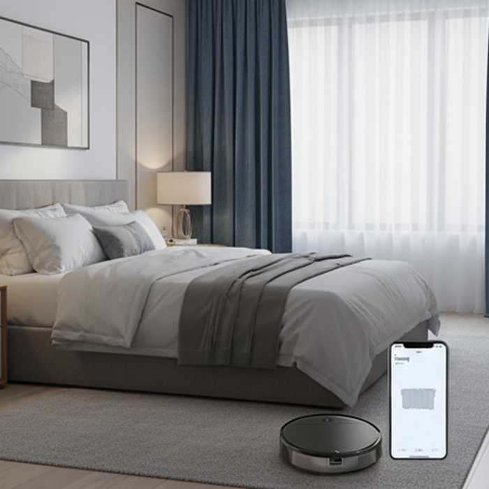Robot Vacuum Cleaner, Compatible with Alexa, APP Control, Self Charging Robotic Vacuum, Clean Hard Floor, Low-Piled Carpet, Pet Hair,