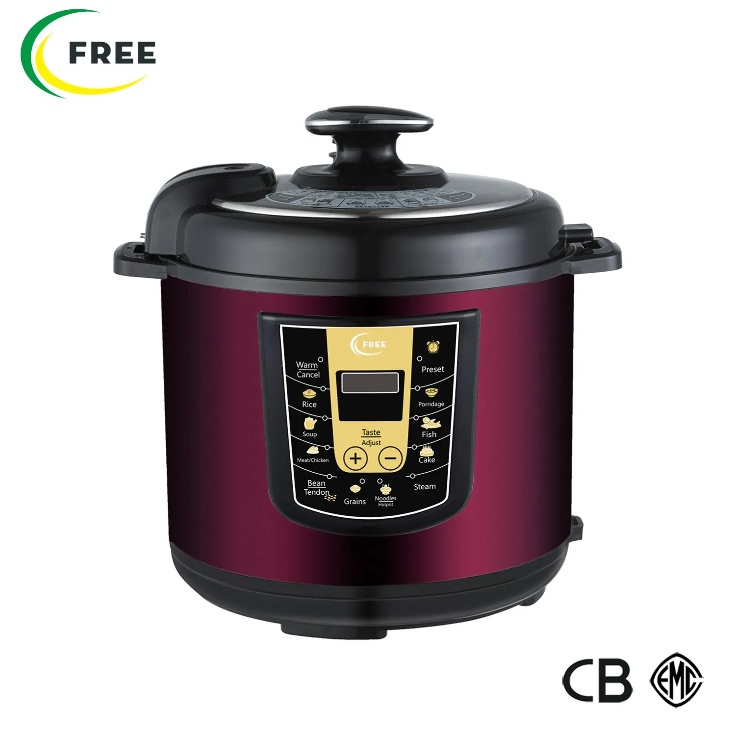 Small Home Appliances Black and Silver Stainless Steel Digital Electric Pressure Cooker