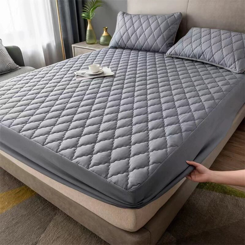 High Quality Quilted Mattress Topper Waterproof Bed Mattress Protect Cover