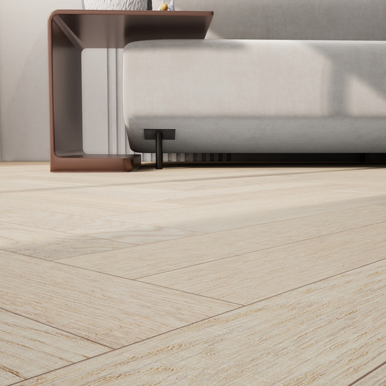 Modern Design Natural Color Solid Engineered Herringbone Flooring Oak Birch for Indoor Click Installation White Oak Brushed