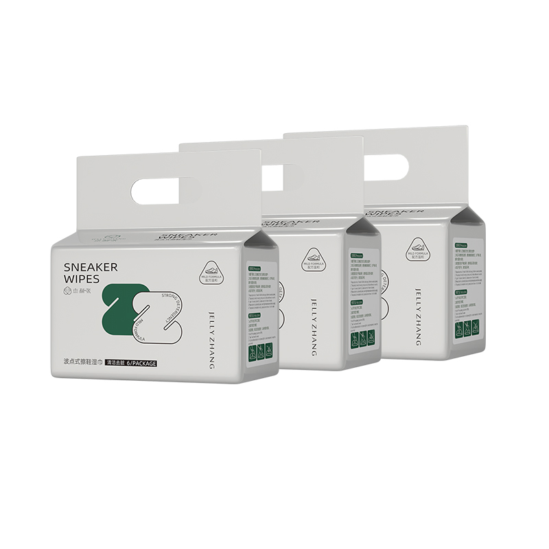 Disposable individually packaged sneakers quick cleaning wipes