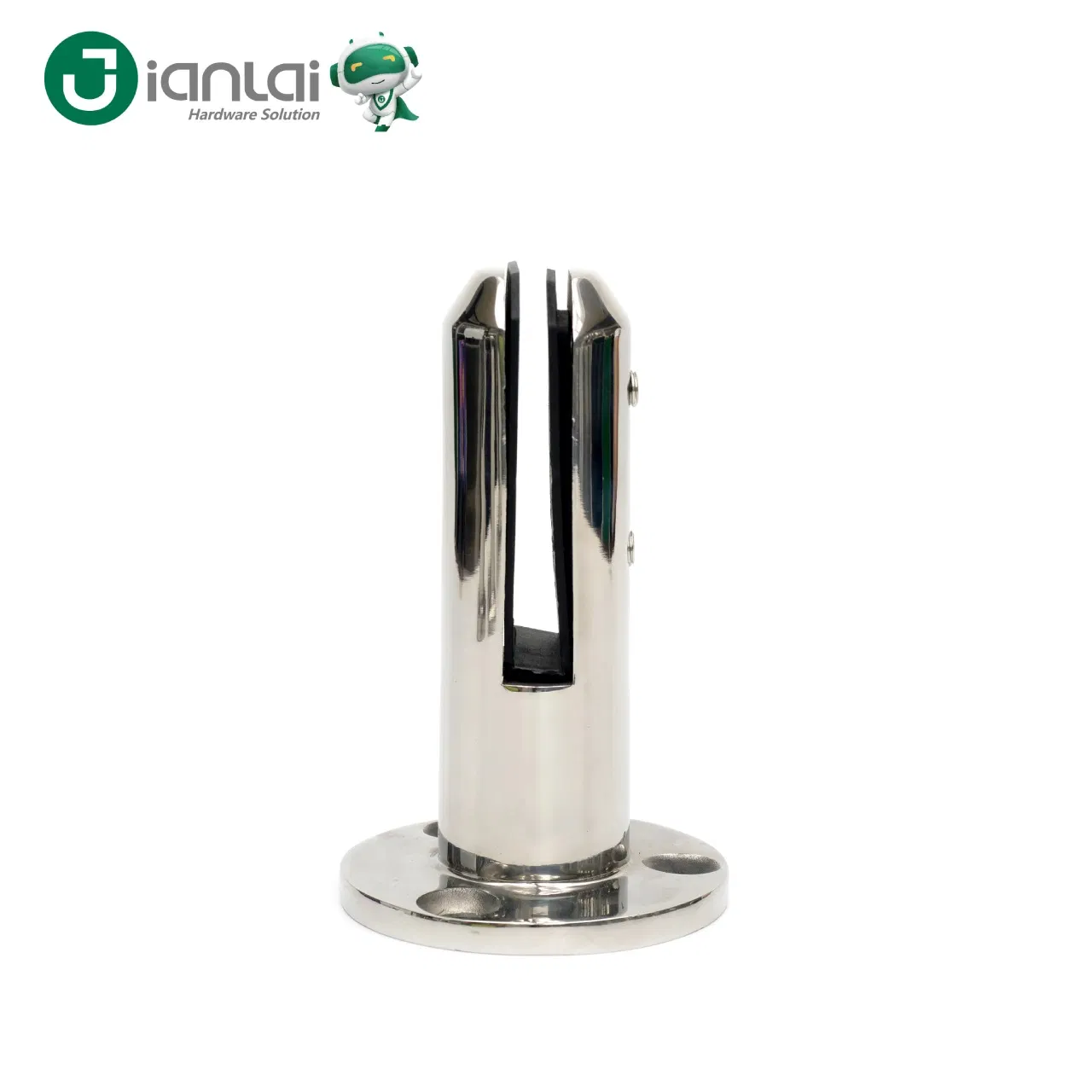 Stainless Steel Chrome Polished Wall Mounted Frameless Ledge Fascia Glass Spigot
