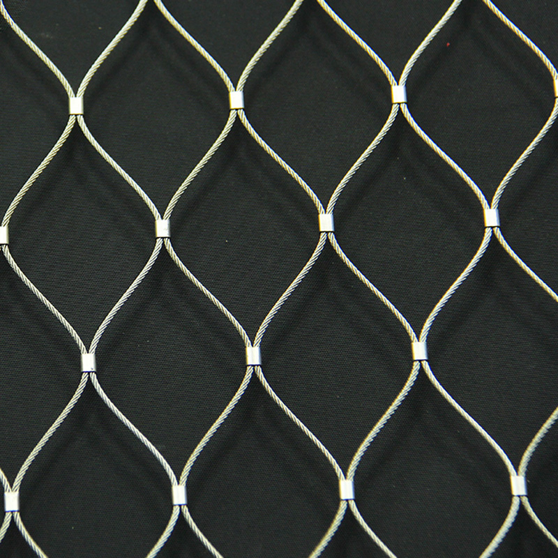 Stainless Steel Wire Rope Mesh Net Rock Fall Protection Fence Parrots Enclosure Mesh Stainless Steel Flexible Wire Mesh Netting