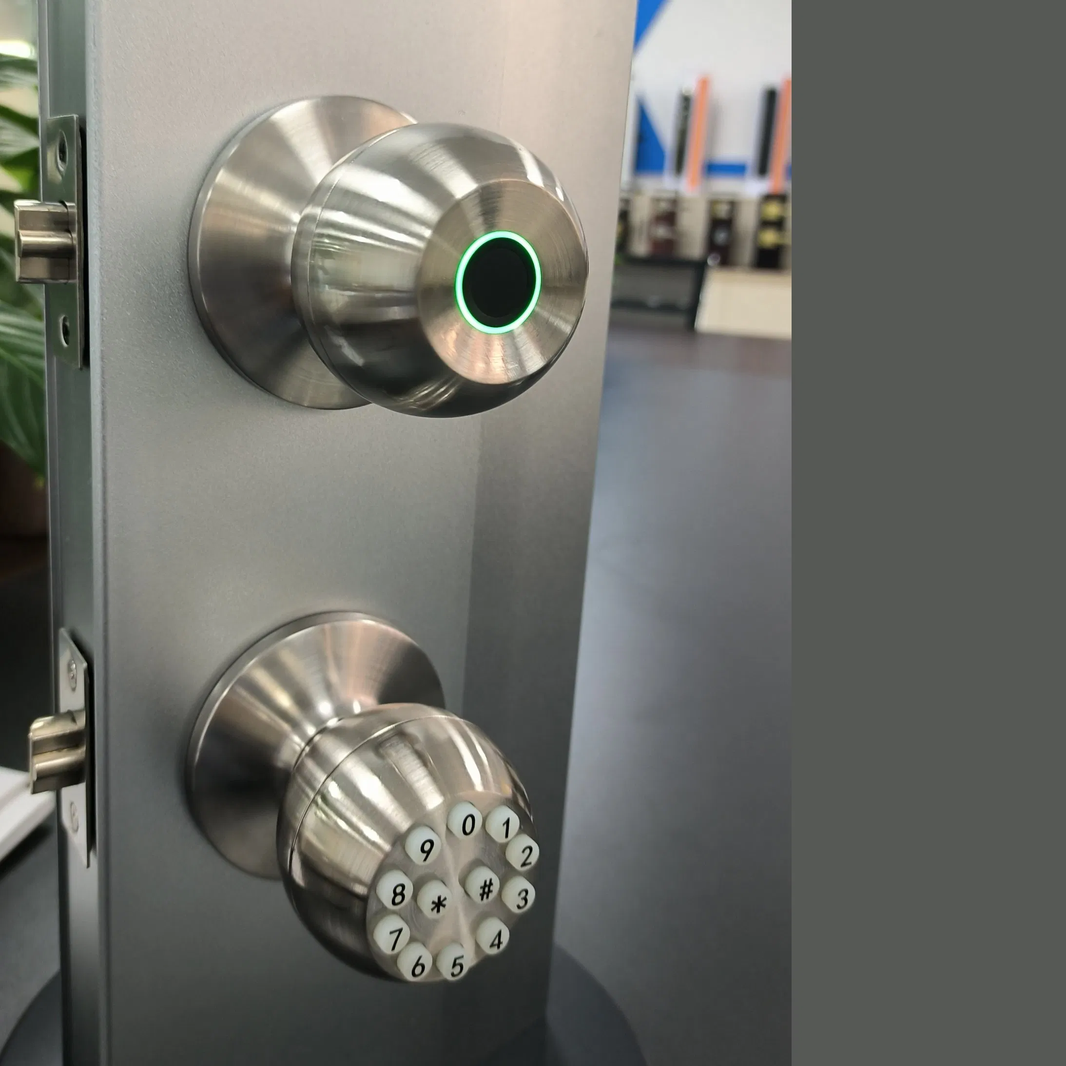 Matte Black Smart Door Knob Fingerprint Door Lock Smart Lock with APP Control Bluetooth Door Lock for Home