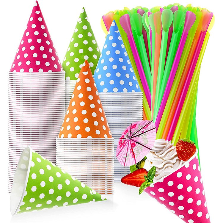 Wholesale Disposable Ice Cream Cone Shaped Paper Cups Suppliers