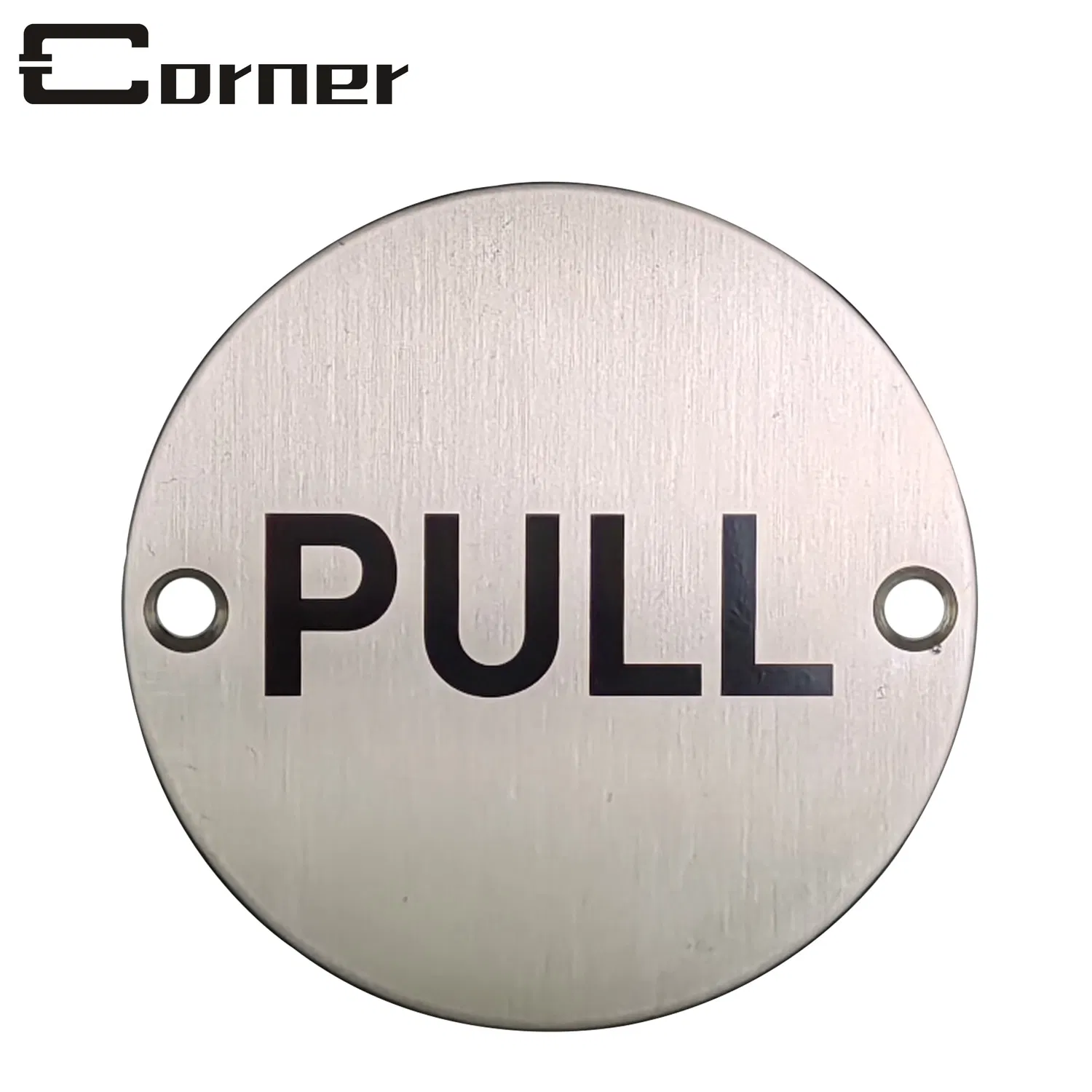 Unisex Etched Door Plate Brushed Stainless Steel 304 Etching Sign with Screws