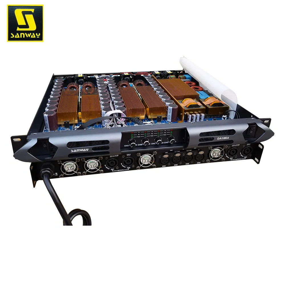 Da18K4 18000W 4 Channel 1u Class D Stereo Audio Power Amplifier