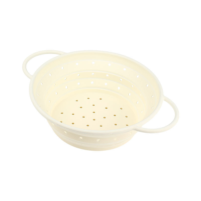 Wholesale Kitchen Utensils Collapsible Silicone Colander with Handle