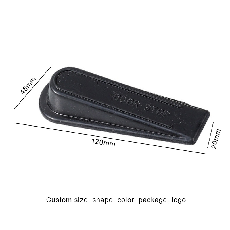 Rubber Door Stopper for Bottom of Door on Floor / Silicone Anti-Slip Baby Safety Door Stop Wedge