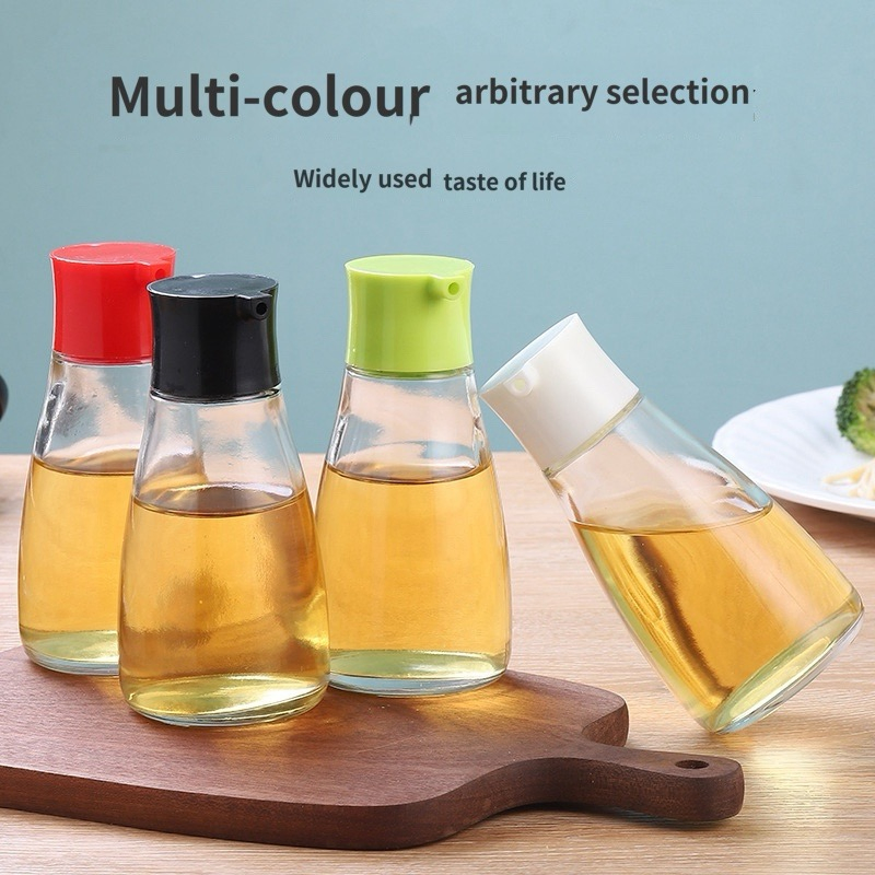 Kitchen Household Leak-Proof Glass Seasoning Oil Bottle Pot Storage Soy Sauce Dispenser for Restaurants