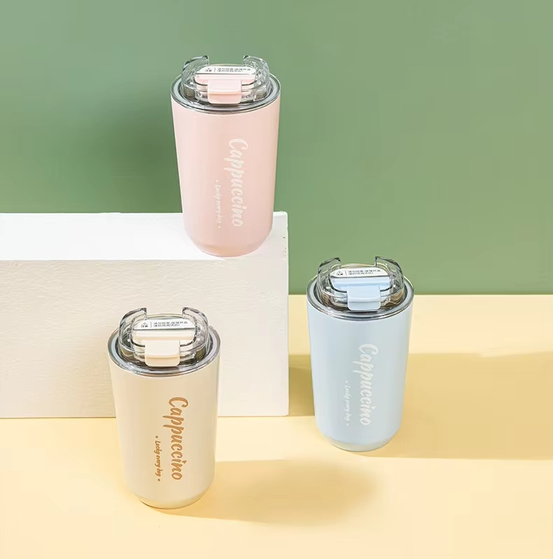 Creative Portable Stainless Steel Insulated Cup Double Layer Vacuum Coffee and Water Cup for Girls to Drink Thermal Thermos