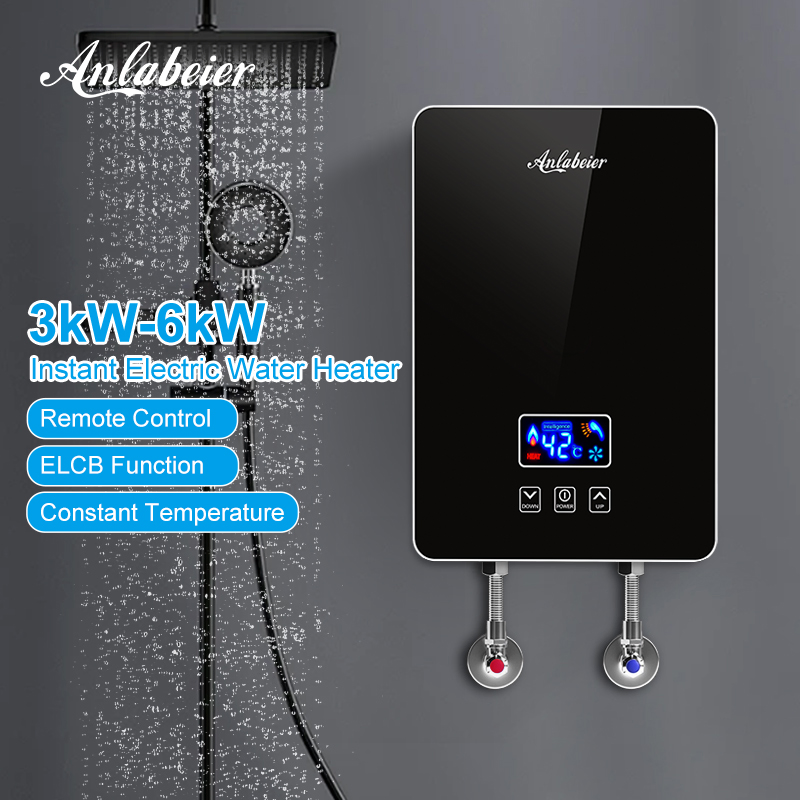 High Efficiency 6000W 220V Instant Electric Shower Heater Compact Tankless Basin Water Heater