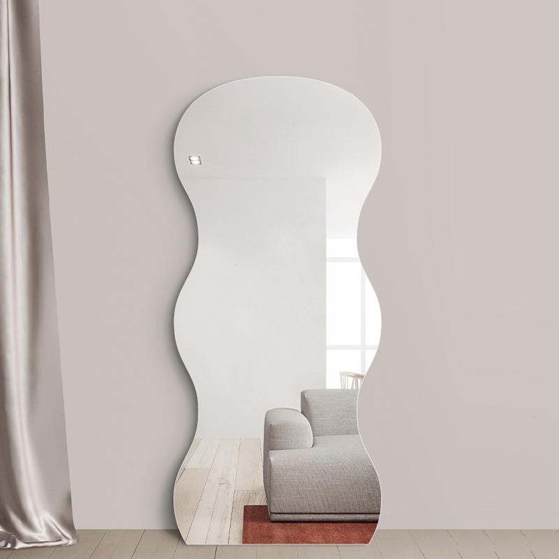 Full Length Make-up Wall Mounted Beveled Round Edge Custom Size Dressing Mirror