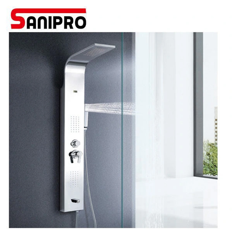 Sanipro Contemporary Stainless Steel Massage Shower Panel for Bathroom