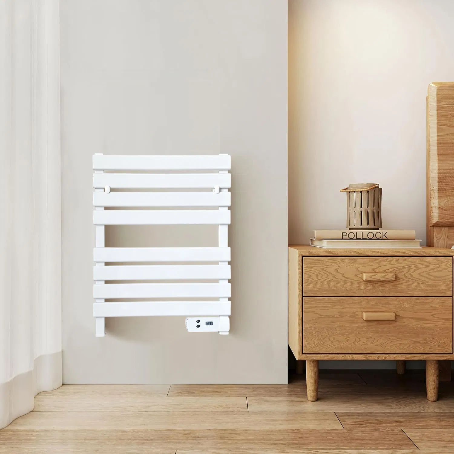700W Bathroom Radiator Electric Towel Warmer Bathroom Eco Long Size