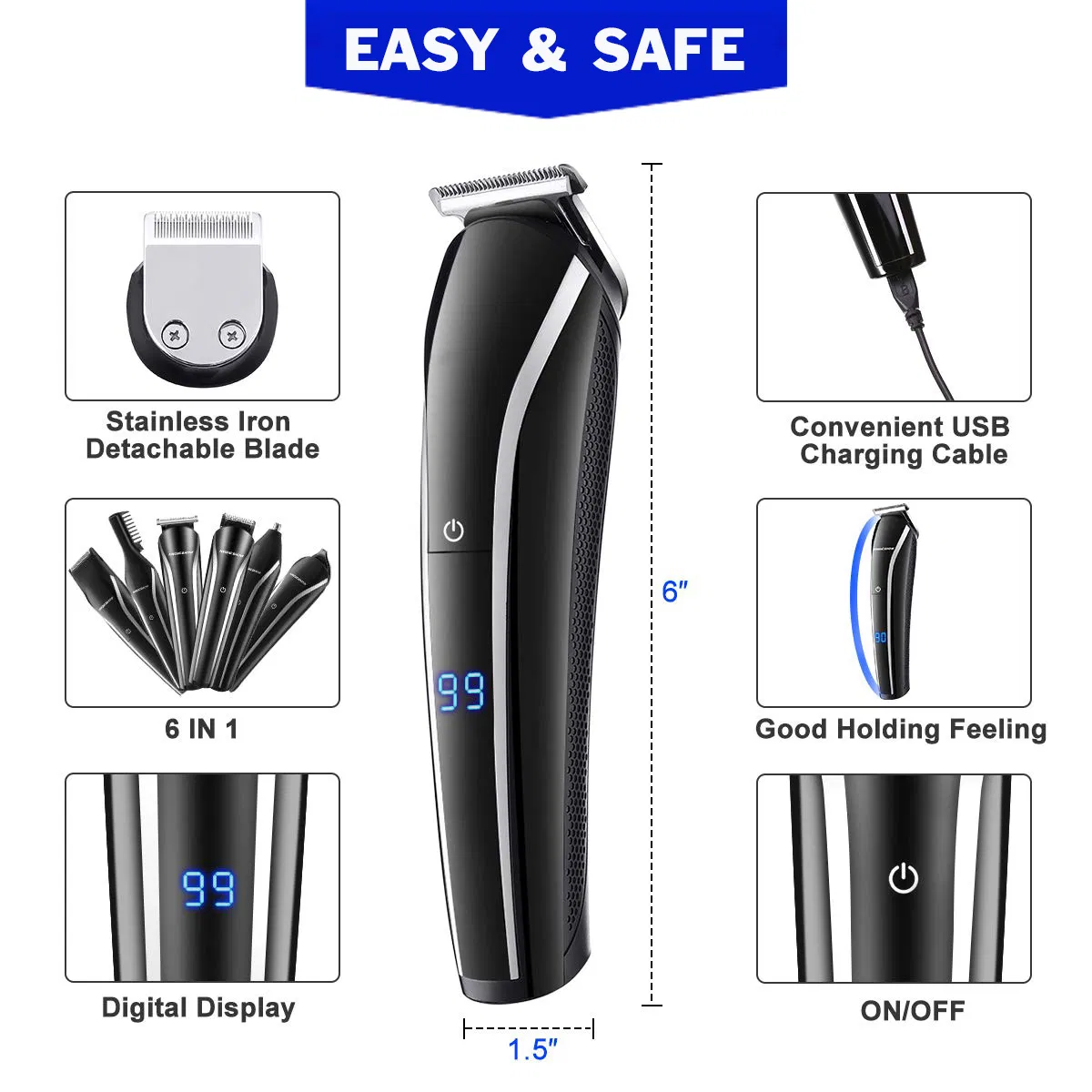 Ultimate Cordless Hair Clipper and Grooming Kit for Men