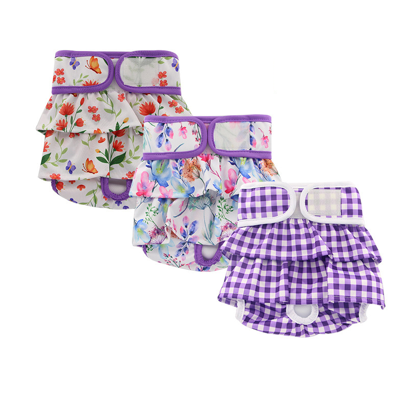New Skirted Female Dog Menstrual Pants, Washable Pet Anti-Harassment Estrus and Menstrual Pants