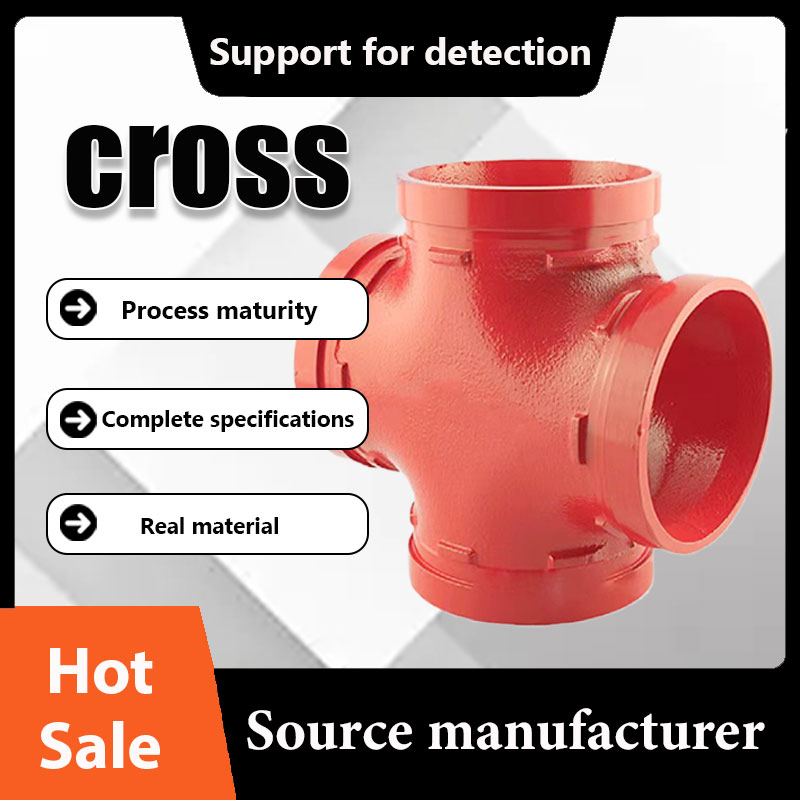 Factory Customized Grooved Ductile Iron Pipe Fitting and Coupling Grooved 1-1/4'' Cross