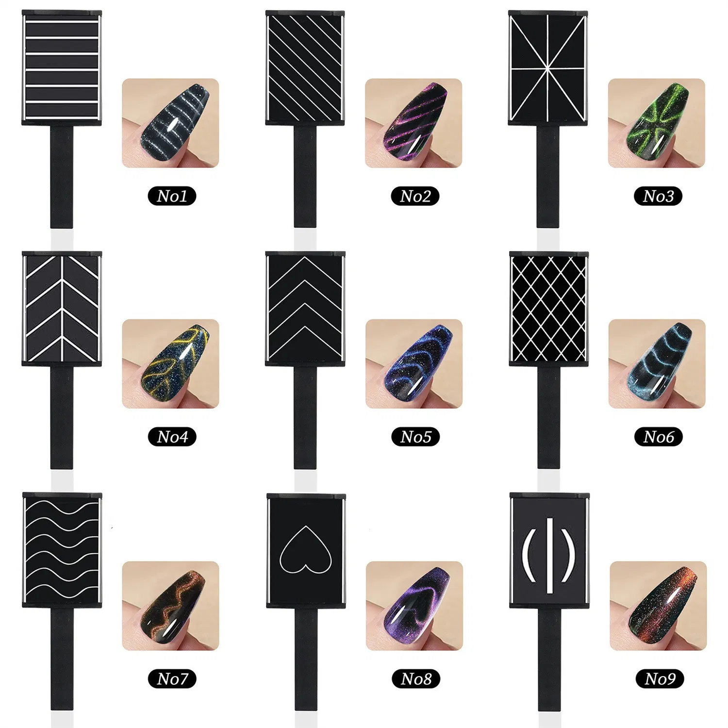 Nail Fancy Cat Eye Magnet 3D Phantom Magnet Nail Polish Gel Magnet Pattern Magic Magnet