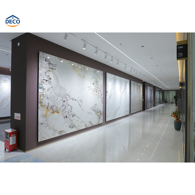 Полированная керамическая плитка 900x2600 мм, черно-белая