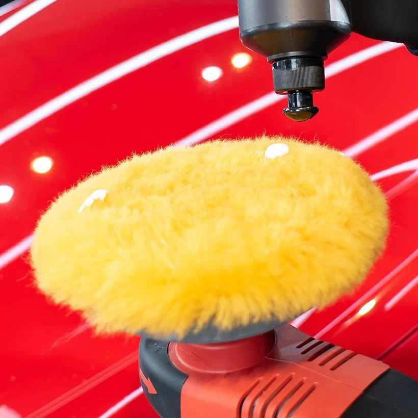 Buffing King 5inch Yellow Cutting Pad Factory Wholesale Wool Car Polishing Pads for RO/Da /Ga Polisher Detailing