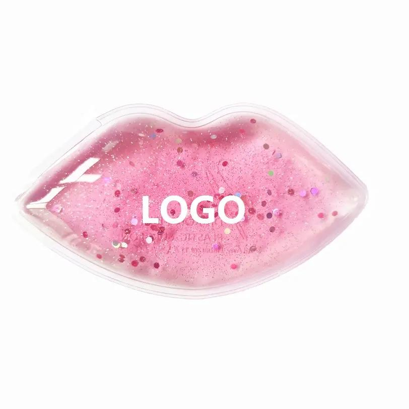 Custom Logo Reusable Personalised Lips Ice Pack, Lip Shape Gel Ice Pack, Gel Ice Pack for Lip Filler After Care