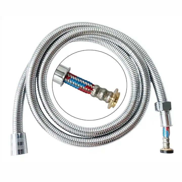 Stainless Steel Double Lock EPDM Nylon Braided Inner Tube Shower Flexible Hose