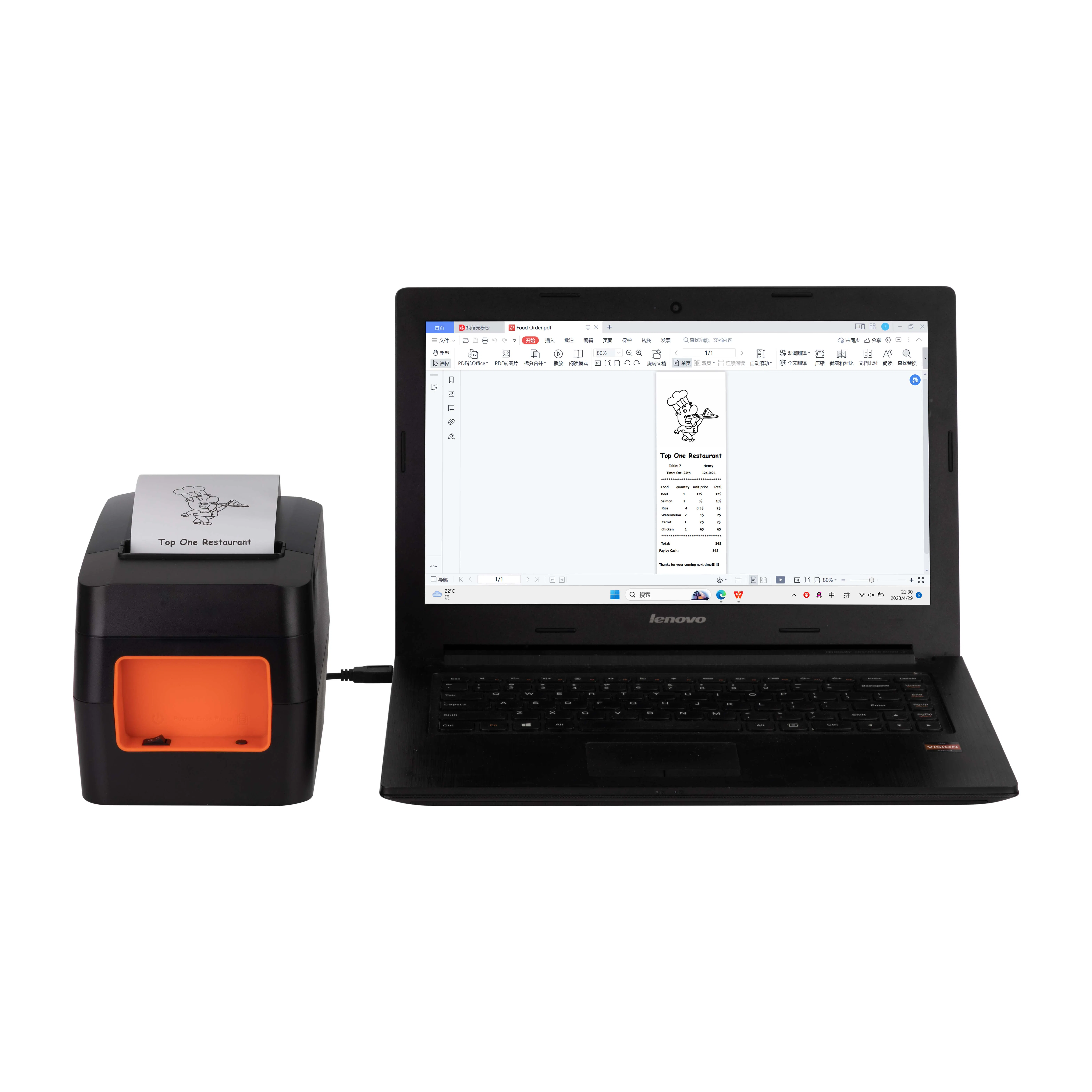 High Quality Hop-E804 220mm/S High Speed POS 80mm Printer Thermal Receipt USB Printer with Auto Cutter