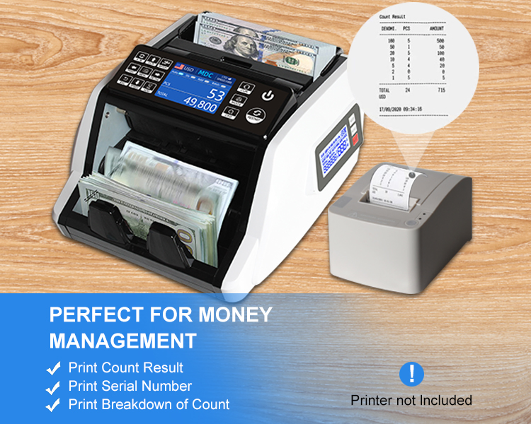 Al-910 Cis Multi Currency Automatic Bill Counting Machine Money Mix Value Note Cash Counting Machine Bill Counter