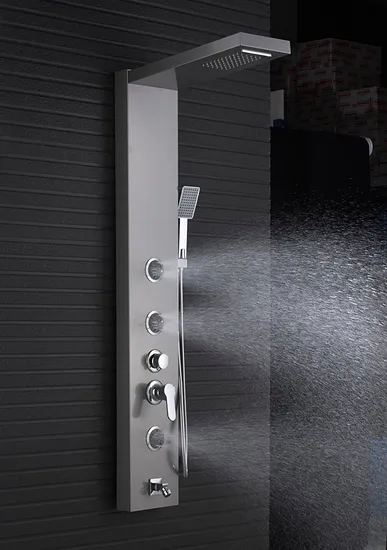 High-Quality Stainless Steel Shower Panel with Rainfall Showerhead