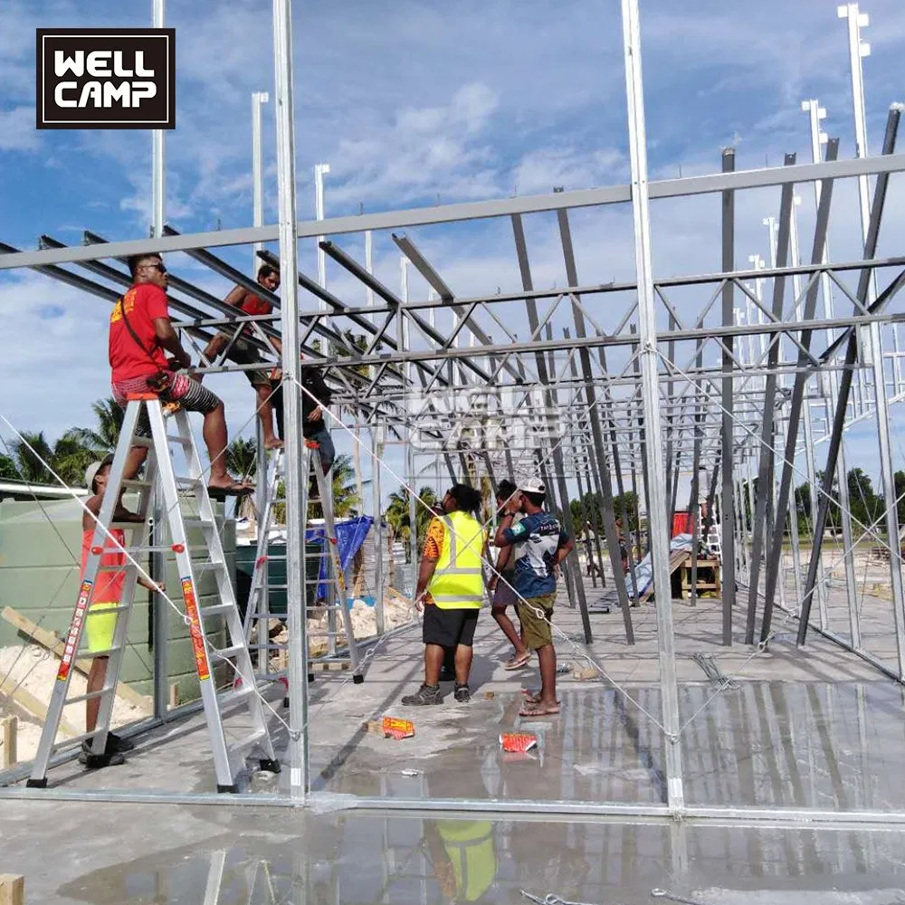 One/Two Floor Prefab Labor Camp Site Temporary Facility K/T House Dormitory Office House Indonesia/Thailand/Malaysia/Philippines/Vietnam/Brunei/Cambodia/Myanmar