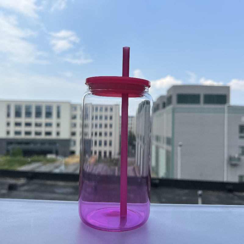 Стеклянная банка для конфет Gradient Jelly 16oz с крышкой