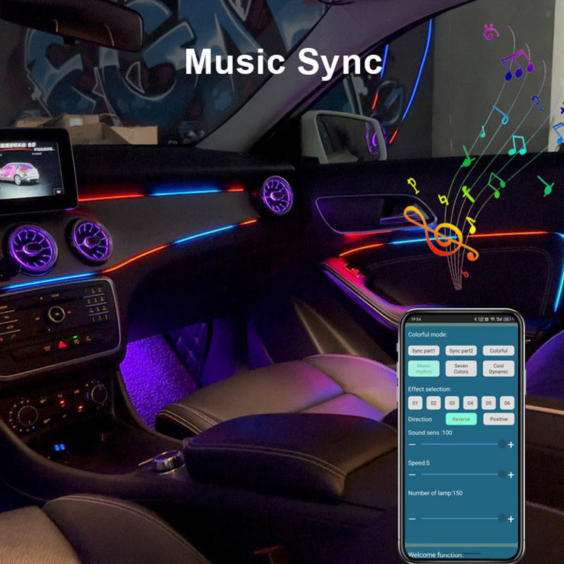 Dream Color 22-in-1 RGB Wireless APP Control Car Ambient LED Light Kit