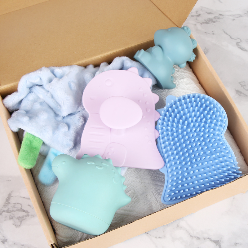 High Quality Wholesale Silicone Bathtub Brush Infant Toddler Hair Reusable Soft Safety Silicone Baby Shower Brush
