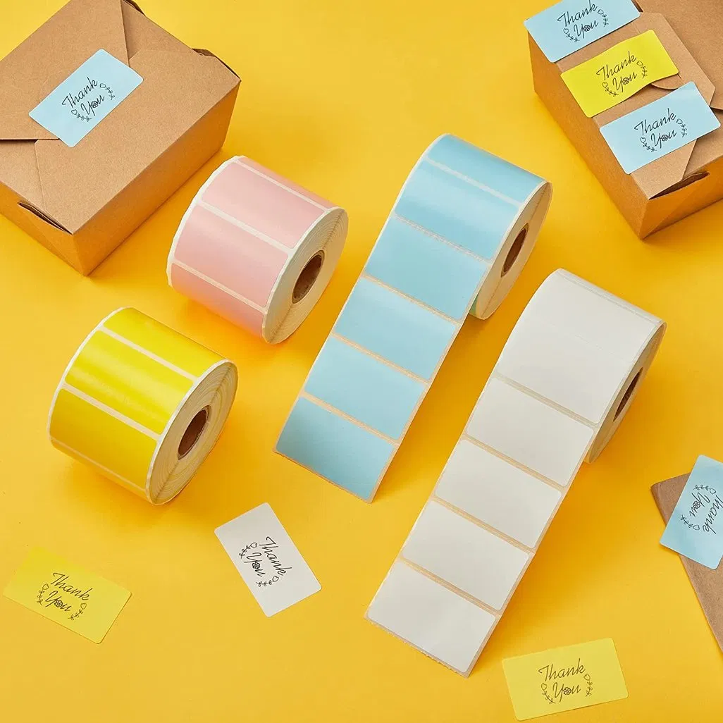 Custom Colorful Square Barcode Labels for Name Printing