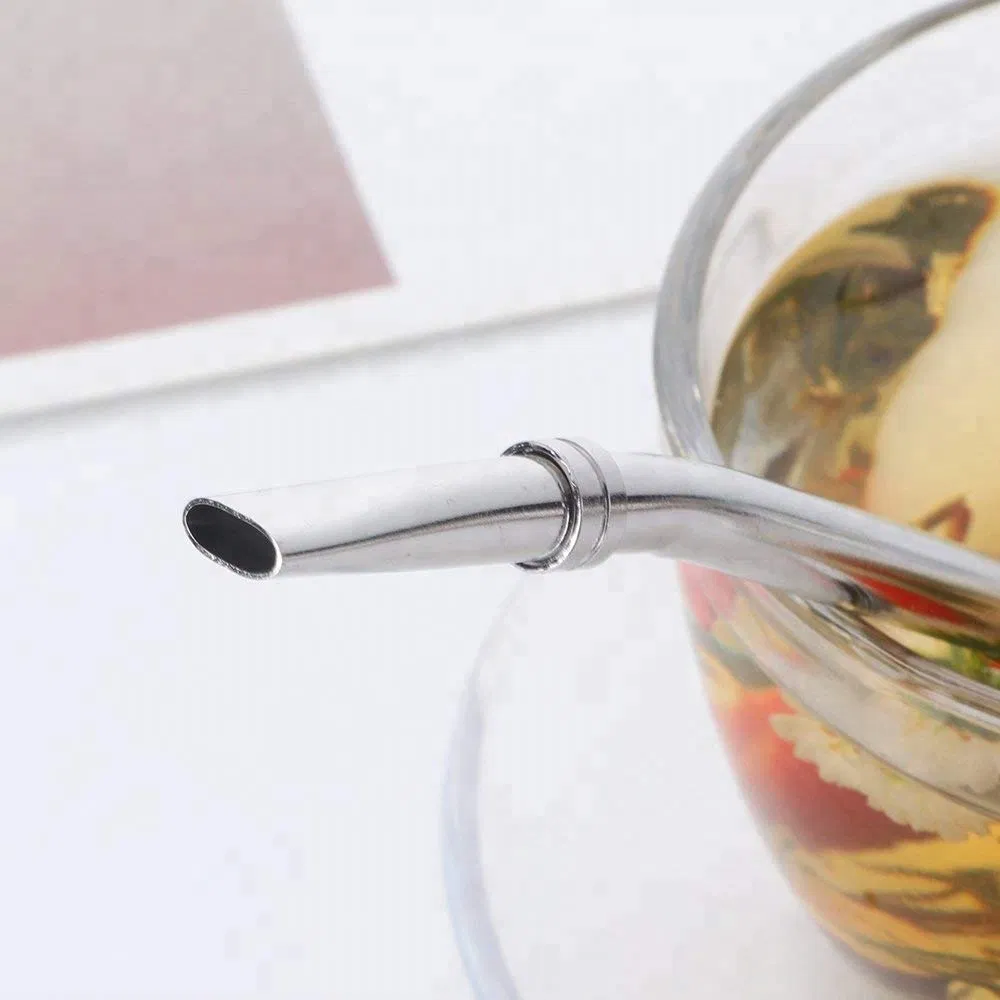 Stainless Steel Tea Straw Bombill Yerba Mate Drinking Straws with Filter Spoon