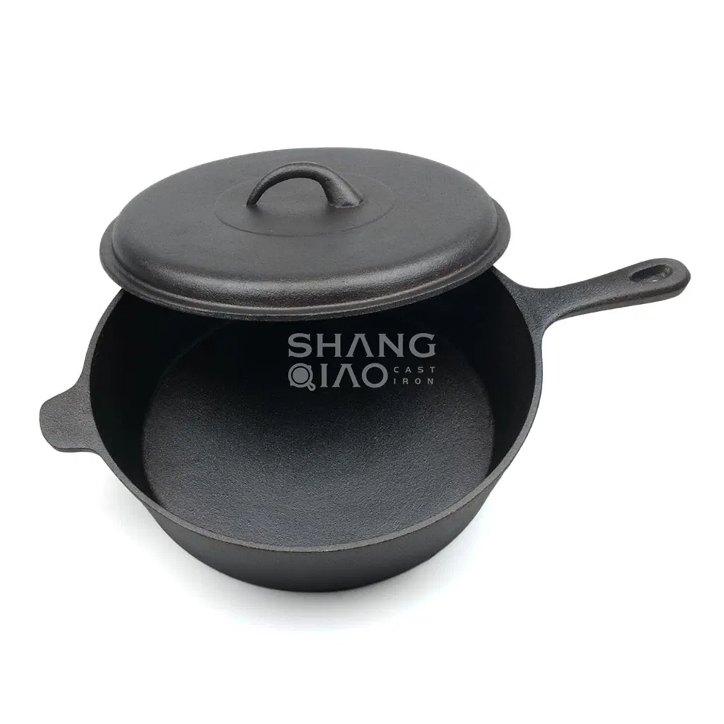 Чугунная жаровня Dutch Oven 2 в 1, 5.5 кварт