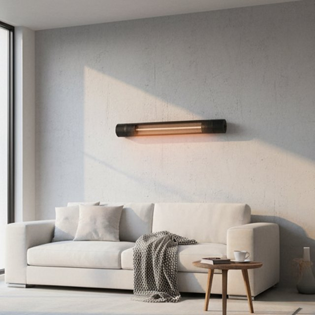 2000W Carbon Fiber Infrared Radiant Electric Heater Aluminum Body Wall Mount Free Standing Indoor Outdoor IP55