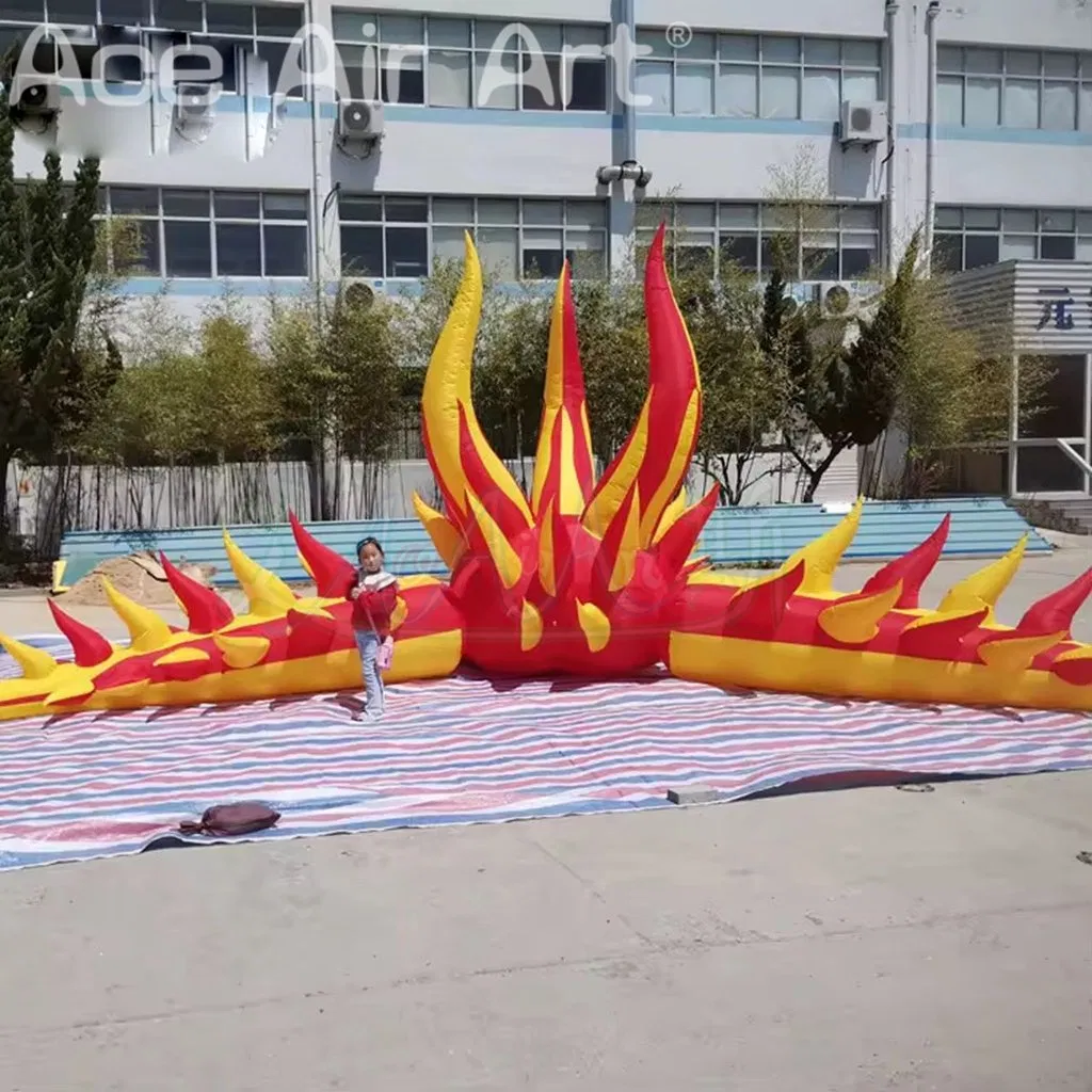Inflatable Volcano Flame Balloon for Music Festival Rooftop Decoration for Festive