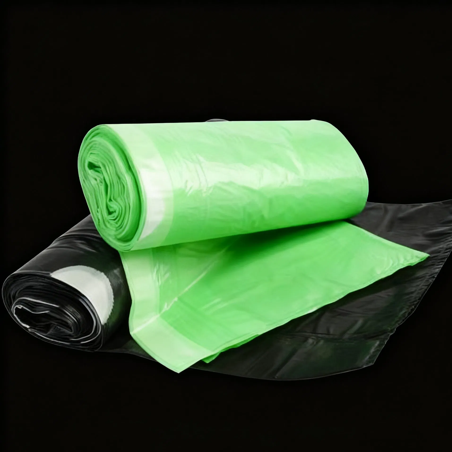 Clear and Black PE Trash Bags with Custom Sizes and Thickness Available