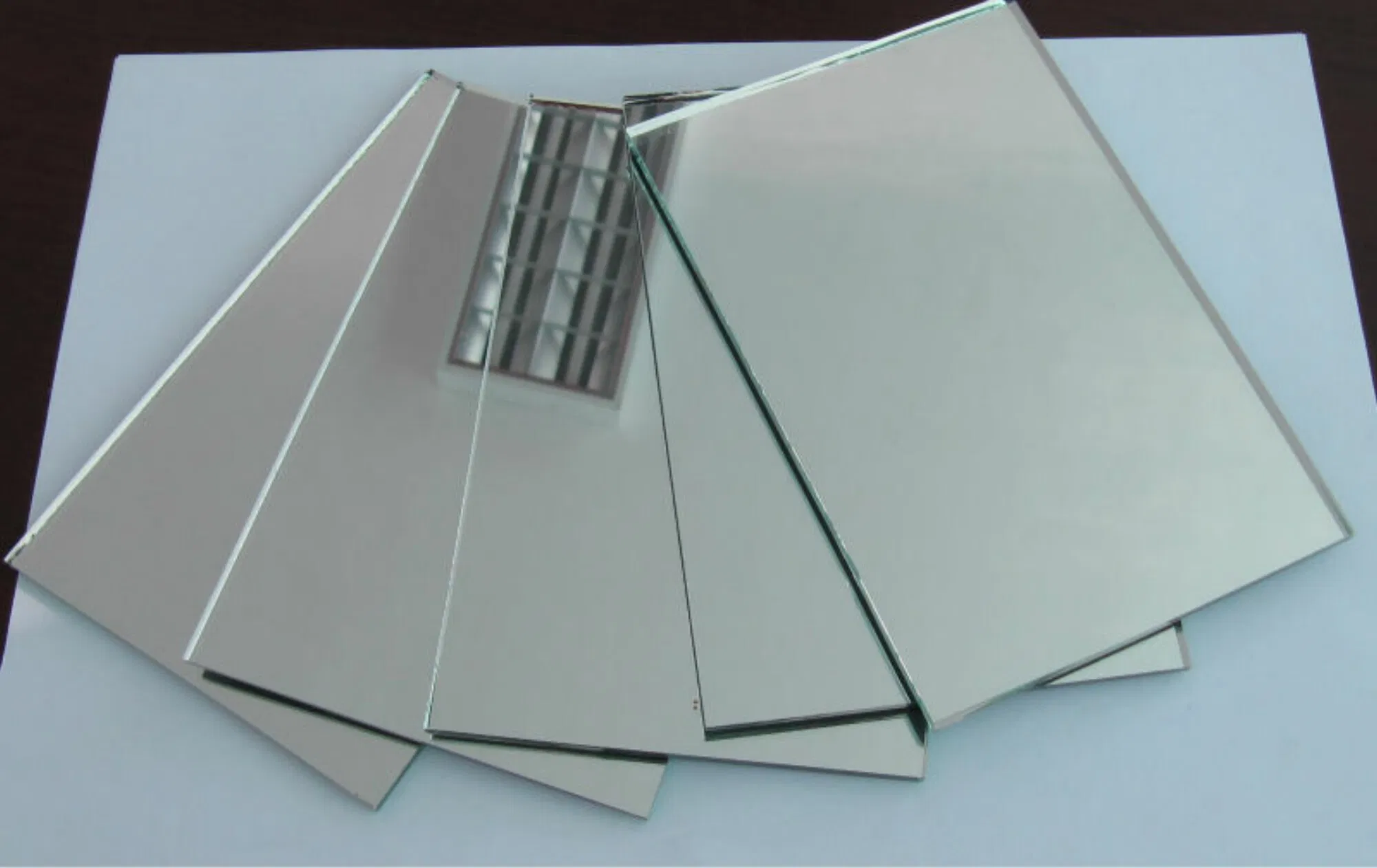 Oval Round Arch Shape CNC Cut Aluminum Silver Mirror for Wall Hanging