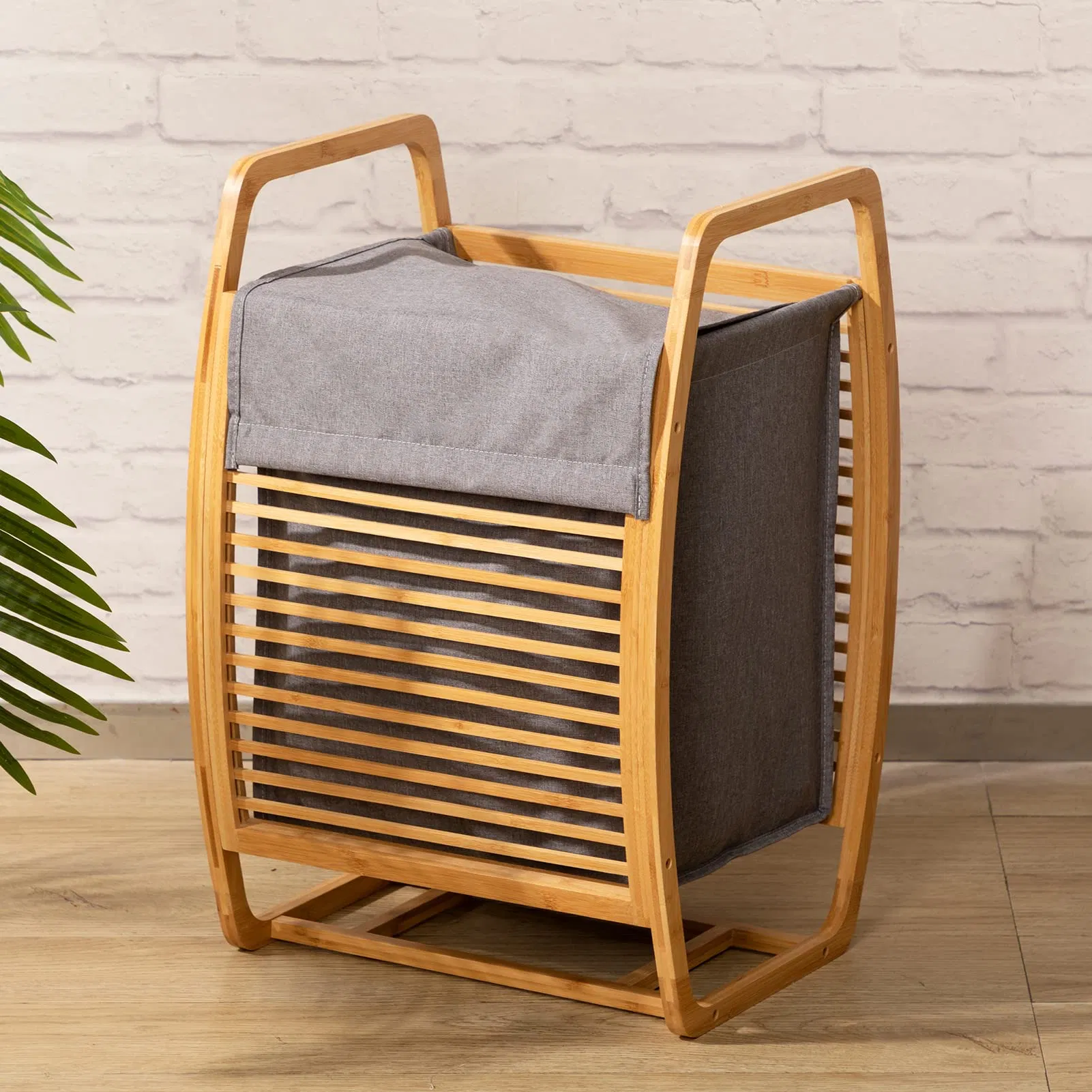 Bamboo Laundry Hamper, Large Capacity Clothes Basket, Storage Basket for Bathroom