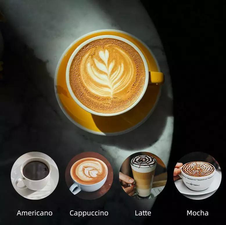 3 in 1 Professional Espresso Coffee Machine with Milk Frother Steam Wand for Espresso
