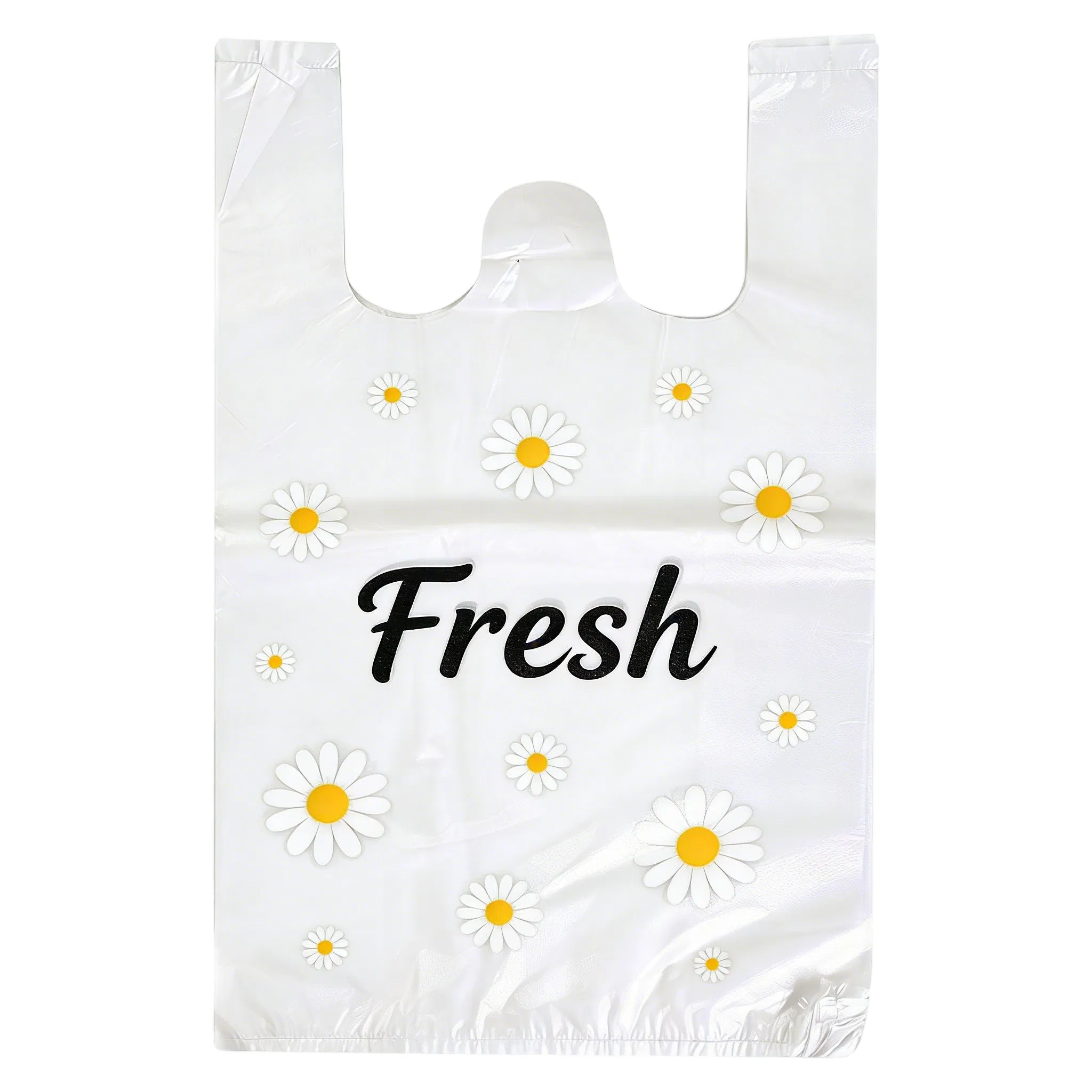 Биоразлагаемые пакеты-майки красно-белые