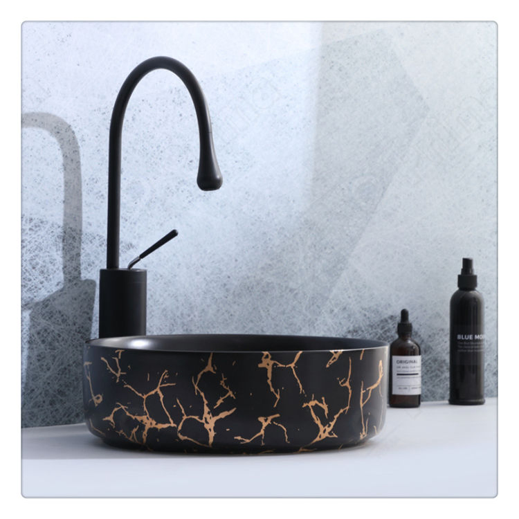 Ceramic Black Pedicure Sink Ceramic Bowls Moroccan Sink