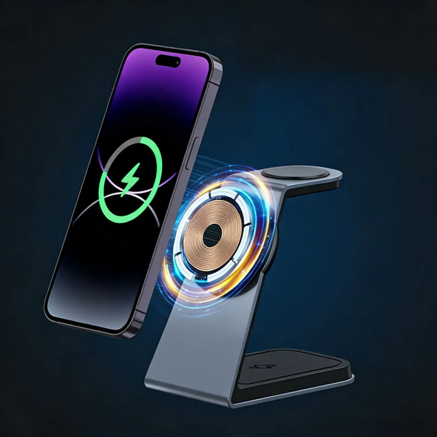 Магнитная зарядная станция 3-в-1 15W для iPhone