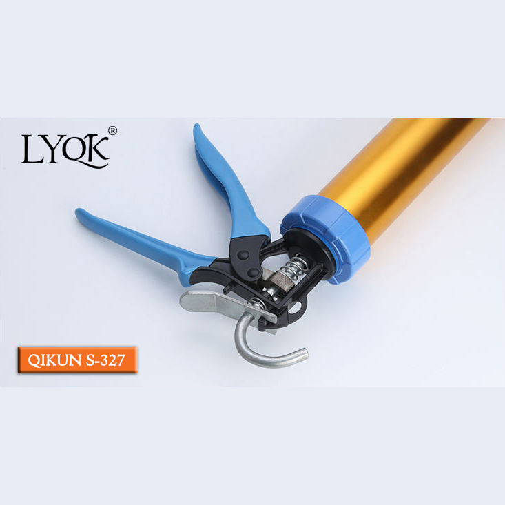 S-327 Opening Type Double Cartridges Skeleton Caulking Gun